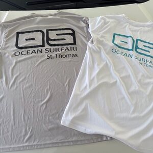 Lot Ocean Surfari St. Thomas T-Shirts Rash Guard Sun Shirt